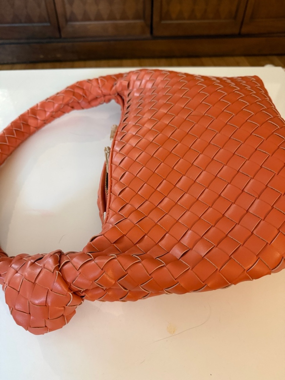 a new day Orange Woven  Sling Shoulder Bag